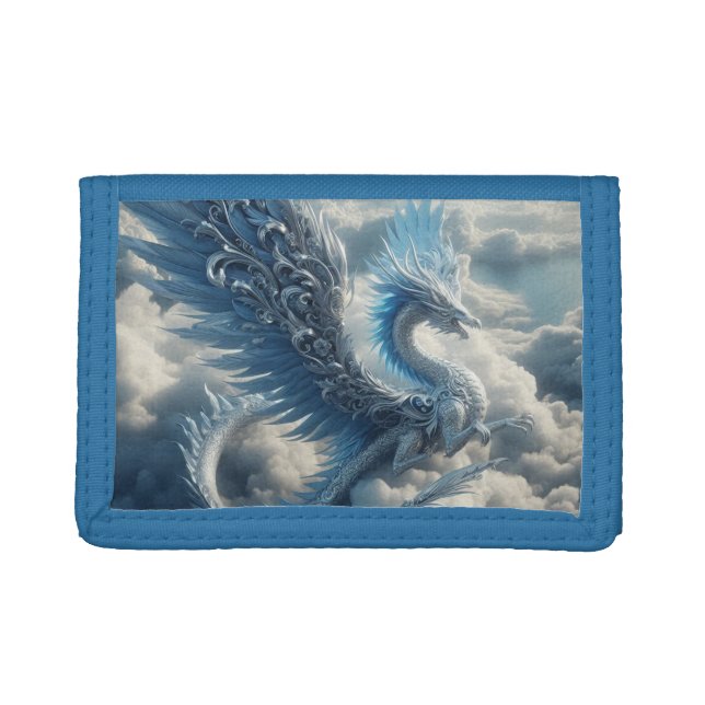 Stunning Dragon Surrounded by Clouds  Tri-fold Wallet (Front)