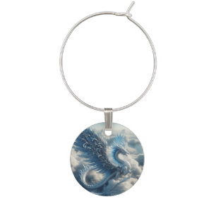 Stunning Dragon Surrounded by Clouds Wine Charm