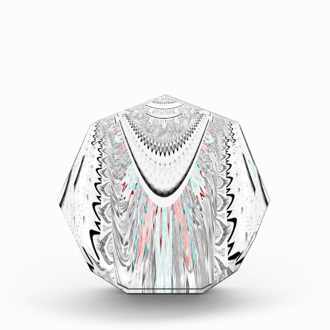 Stunning edgy soft cyan colors vector illustration award (Front)