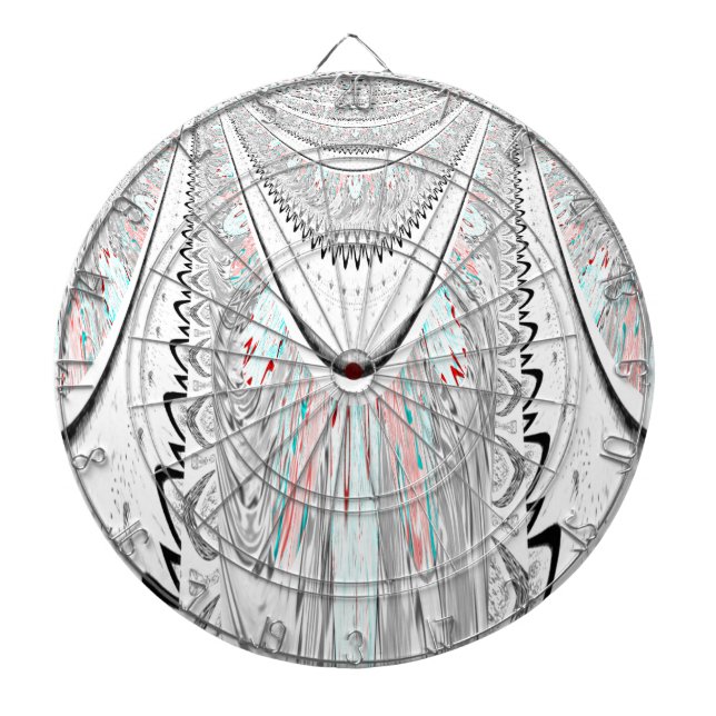 Stunning edgy soft cyan colors vector illustration dartboard (Front)