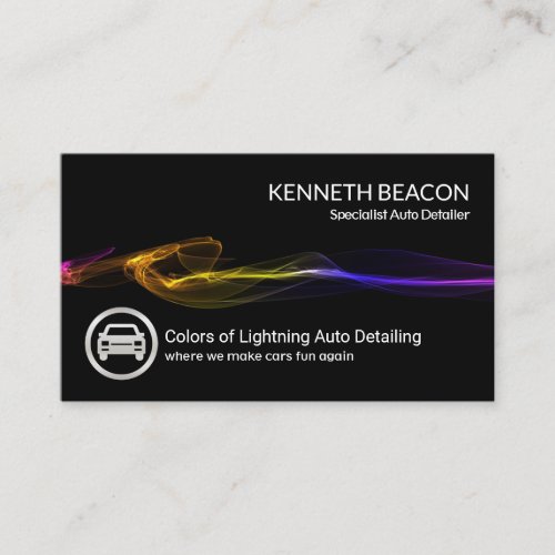 Stunning Electrical Lightning Automotive Detailing Business Card