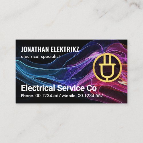 Stunning Electrical Wave Powers Business Card