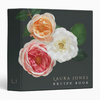 Stunning Elegance Floral Personalized Custom 3 Ring Binder