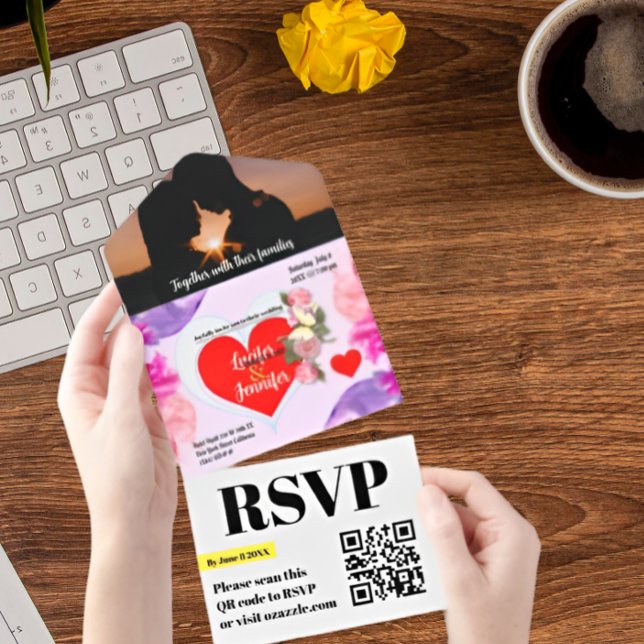 Stunning Elegant Modern All in One Wedding Invite (Creator Uploaded)