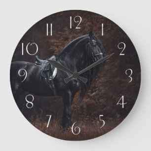 Stunning Elegant Sport Dressage Friesian Stallion Large Clock