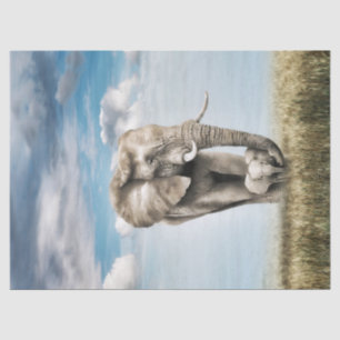 Stunning Elephant Baby Calf Tissue Paper