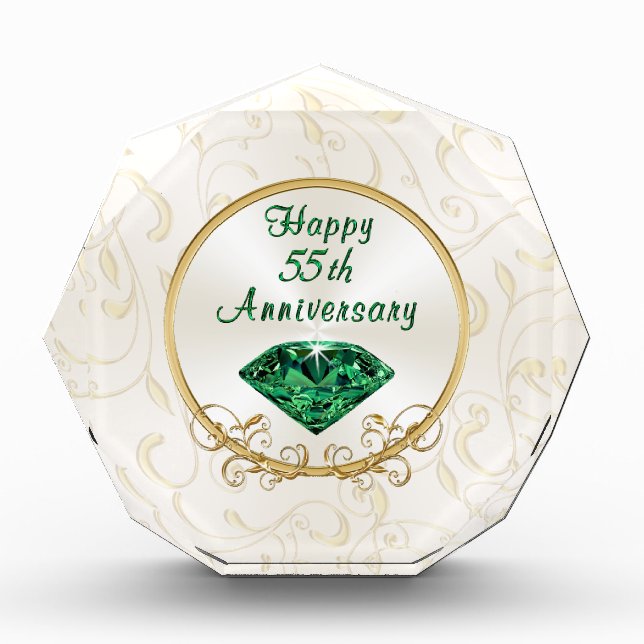 Stunning Emerald Wedding Anniversary Gifts (Front)