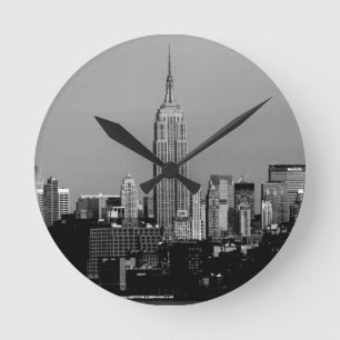 Stunning! Empire State Building New York City Round Clock