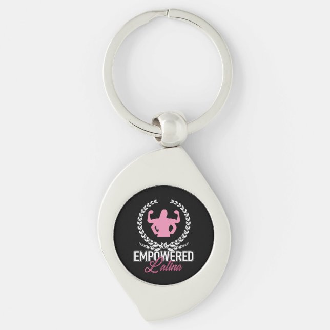 Stunning Empowered Latina AF Strong Woman    Keychain (Front)