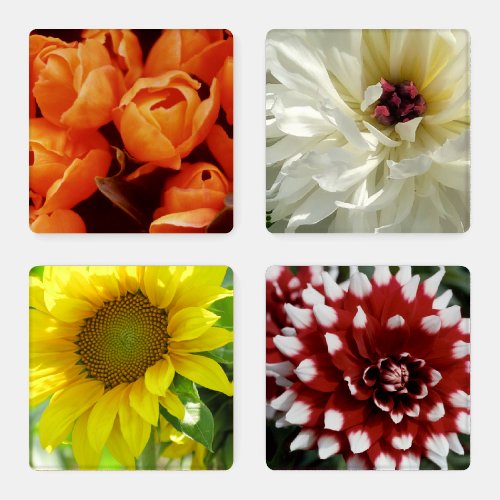 Stunning Floral Close_Ups Coaster Set