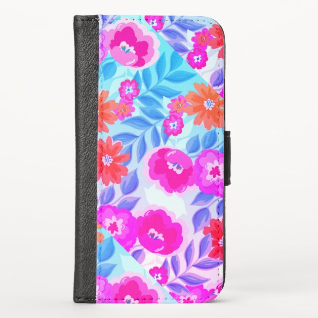 Stunning Floral Decoration iPhone Wallet Case (Front)