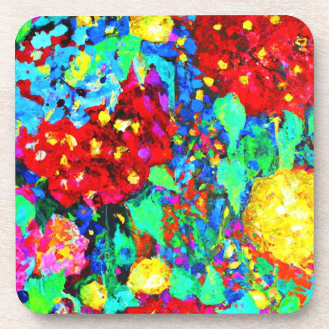 Stunning Floral Patterns Beverage Coaster (Front)
