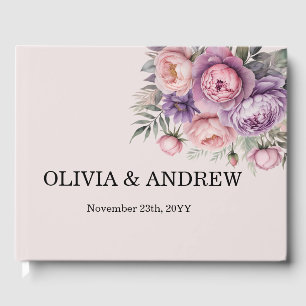 Stunning Floral Themed Guest Book for Weddings