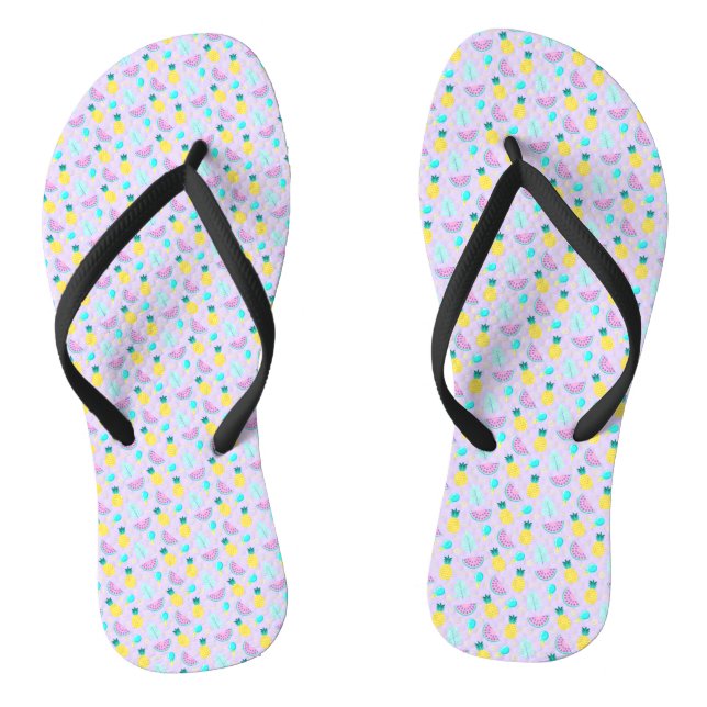 Stunning Fruit Pattern Flip Flops (Footbed)