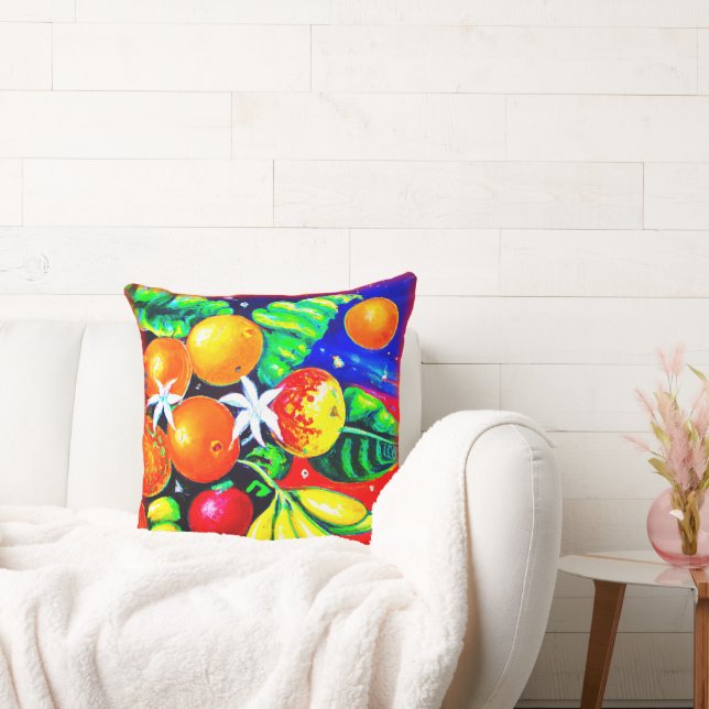 Stunning Fruits Starry Sky. Buy Now Throw Pillow (Couch)