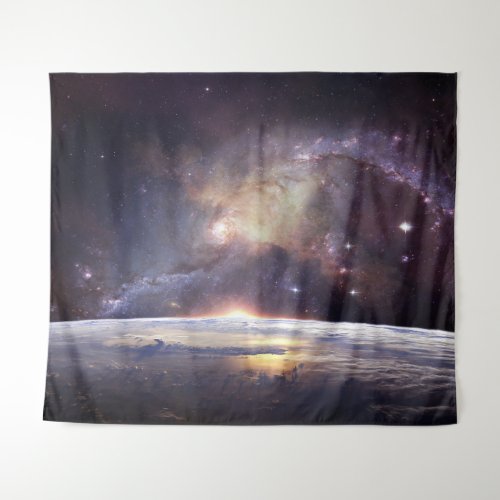Stunning galaxy and earth tapestry