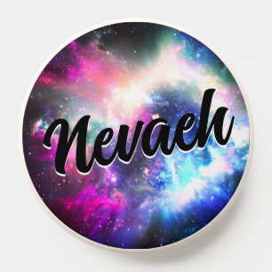 Stunning Galaxy Nebula Purple Blue Custom Name PopSocket