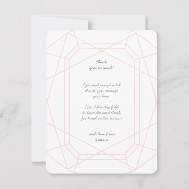 Stunning Gem Personalized Thank You Cards