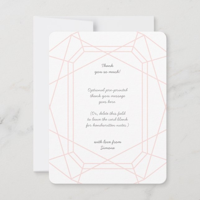 Stunning Gem Personalized Thank You Cards (Front)