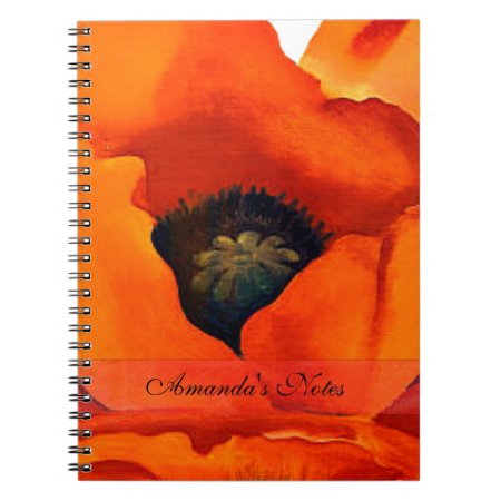 Stunning Georgia O'keefe Red Poppy Flower 1927 Notebook