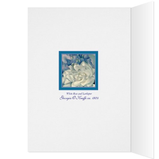 Stunning Georgia O'Keefe White Rose and Larkspur (Inside (Left))