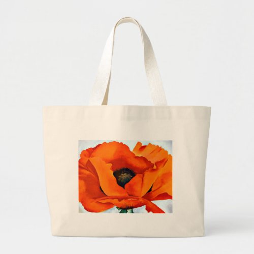 Stunning Georgia OKeeffe Red Poppy Large Tote Bag
