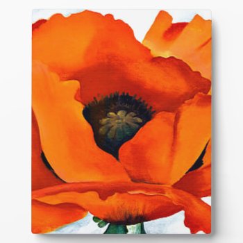 Stunning Georgia O'keeffe Red Poppy Plaque by MagnoliaVintage at Zazzle