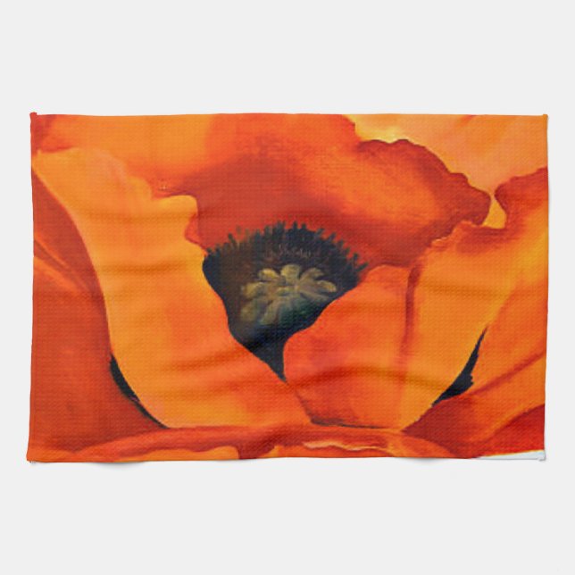 Stunning Georgia O'Keeffe Red Poppy Towel (Horizontal)