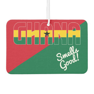 Stunning Ghana Flag Air Freshener