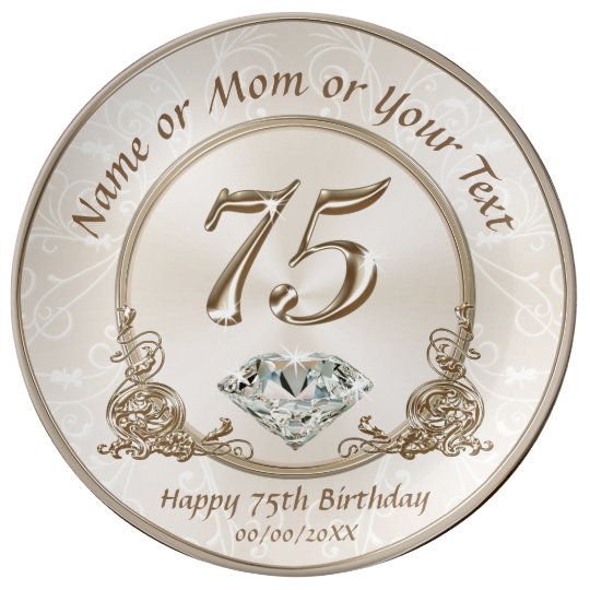 Stunning Gift Ideas For 75th Birthday Mom Dinner Plate Gift Ideas For 75th Birthday Mom