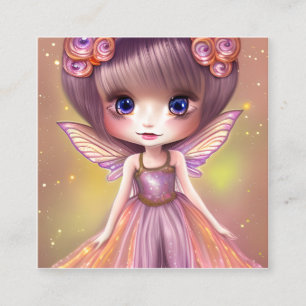 Stunning Glitter Texture Silk Magic Chibi Fairy Calling Card