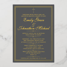 Stunning Gold Foil Christian Minimalist Wedding