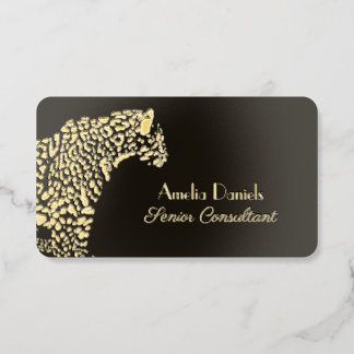 Stunning Gold Jaguar Foil business Card