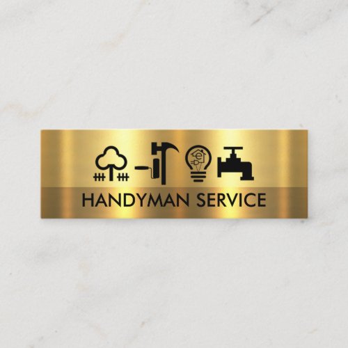 Stunning Gold Layers Handyman Tools Mini Business Card
