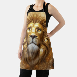 Stunning Gold Lion Head Apron