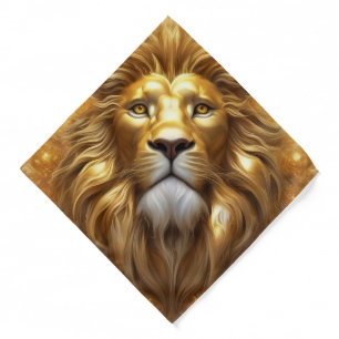 Stunning Gold Lion Head Bandana