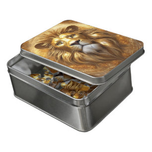Stunning Gold Lion Head Jigsaw Puzzle