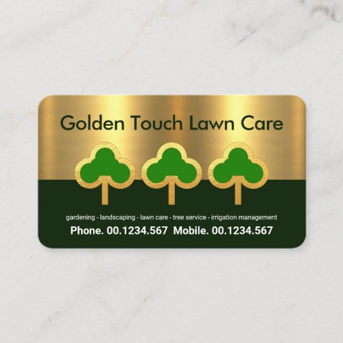 Stunning Gold Tree Layers Gardening Business Card