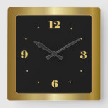 Stunning Gold with Black Centre Wall Clock
