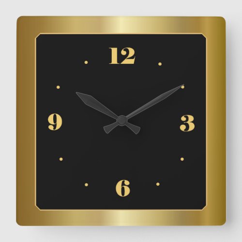 Stunning Gold with Black Centre Wall Clock