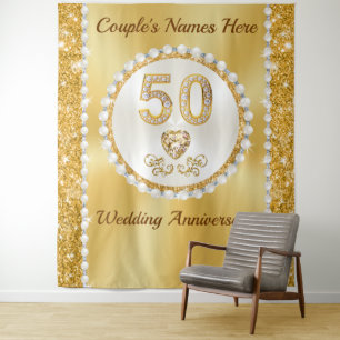 Stunning Golden, 50th Anniversary Backdrop,