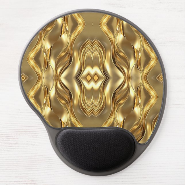 Stunning Golden abstract design Gel Mouse Pad (Front)