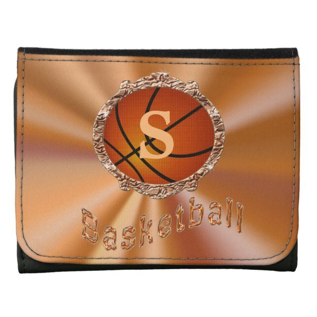 Stunning Golden Basketball Wallet for Women (Front)