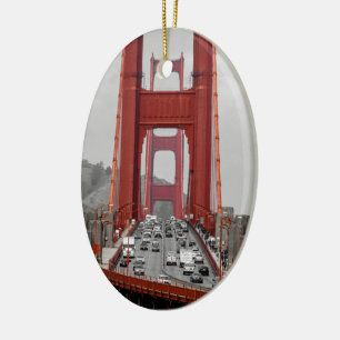 STUNNING! GOLDEN GATE BRIDGE CALIFORNIA USA CERAMIC ORNAMENT