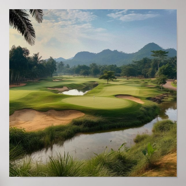 Stunning golf course landscape print (Front)