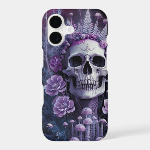 Stunning Goth Skull on Plum, Midnight Macabre iPhone 17 Case