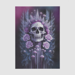 Stunning Goth Skull on Plum, Midnight Macabre Tissue Paper