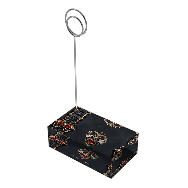 Stunning gothic heart  place card holder (Corner)