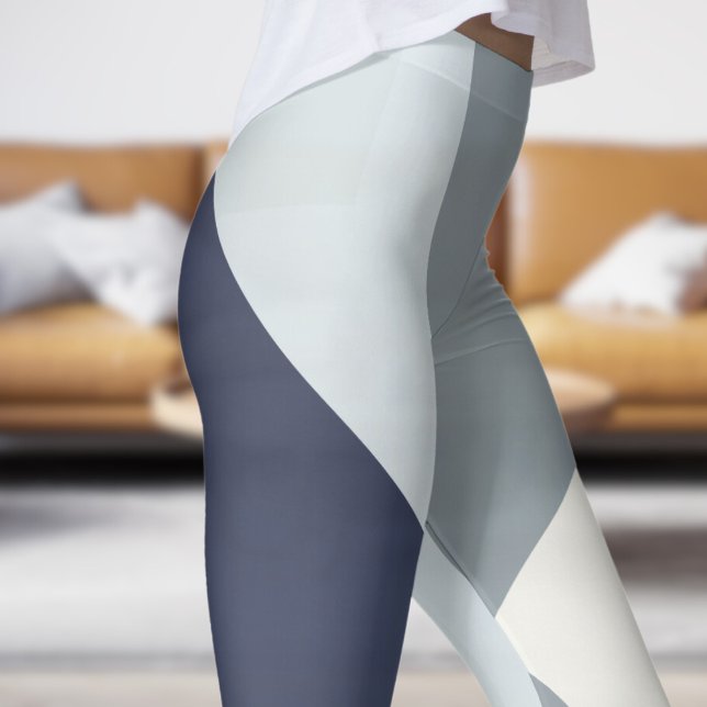 Stunning Gray Fade Abstract Leggings (Stunning Gray Fade Abstract Leggings)