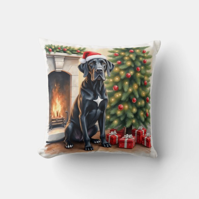 Stunning Great Dane Christmas Cushion (Front)